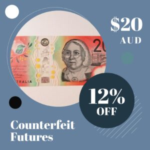 Counterfeit 20 aud bills